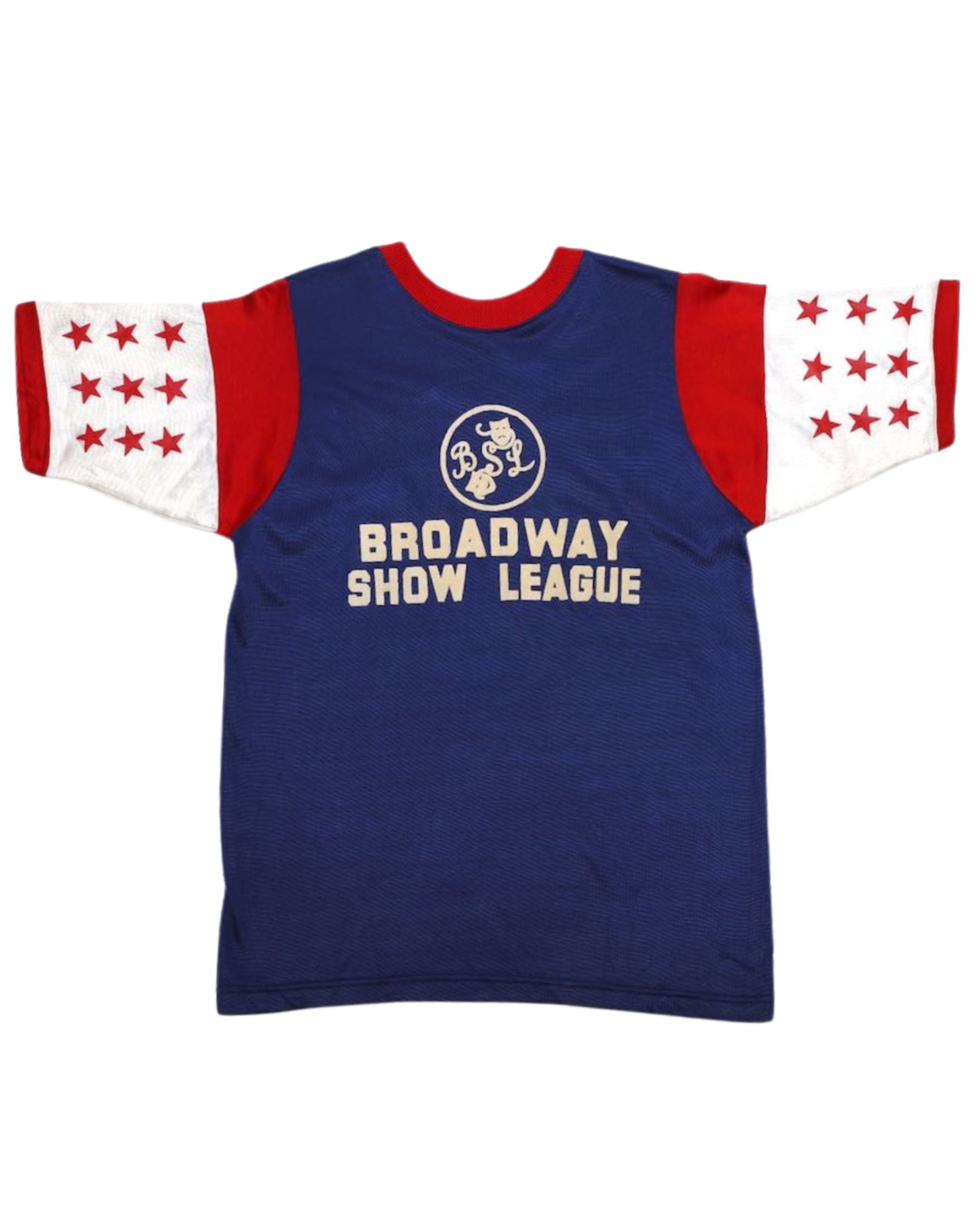 Front view of vintage Budd Friedman’s Improvisation Broadway Show League jersey.
