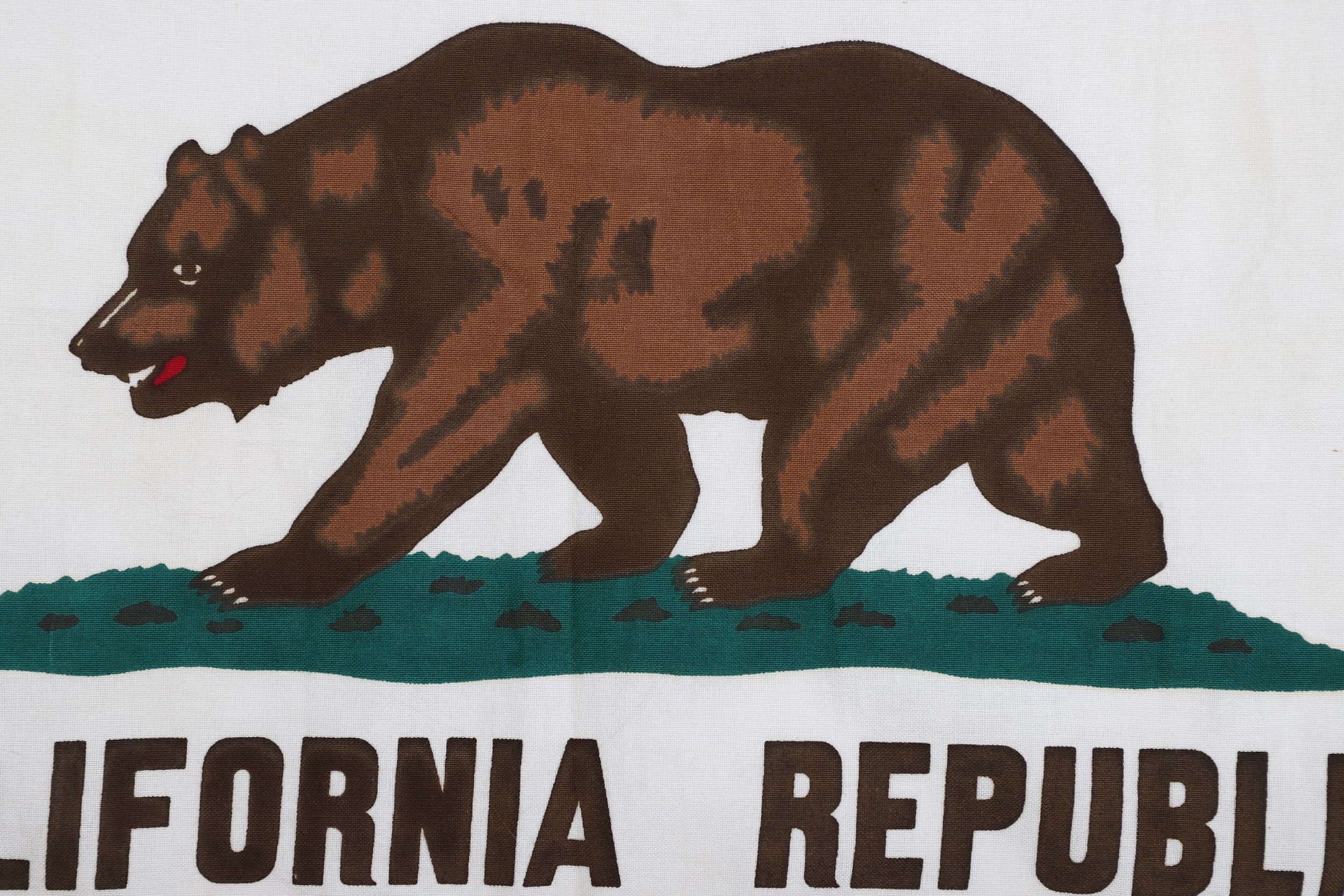 California Cotton Flag 1960s - 1970s 2ft x 3ft