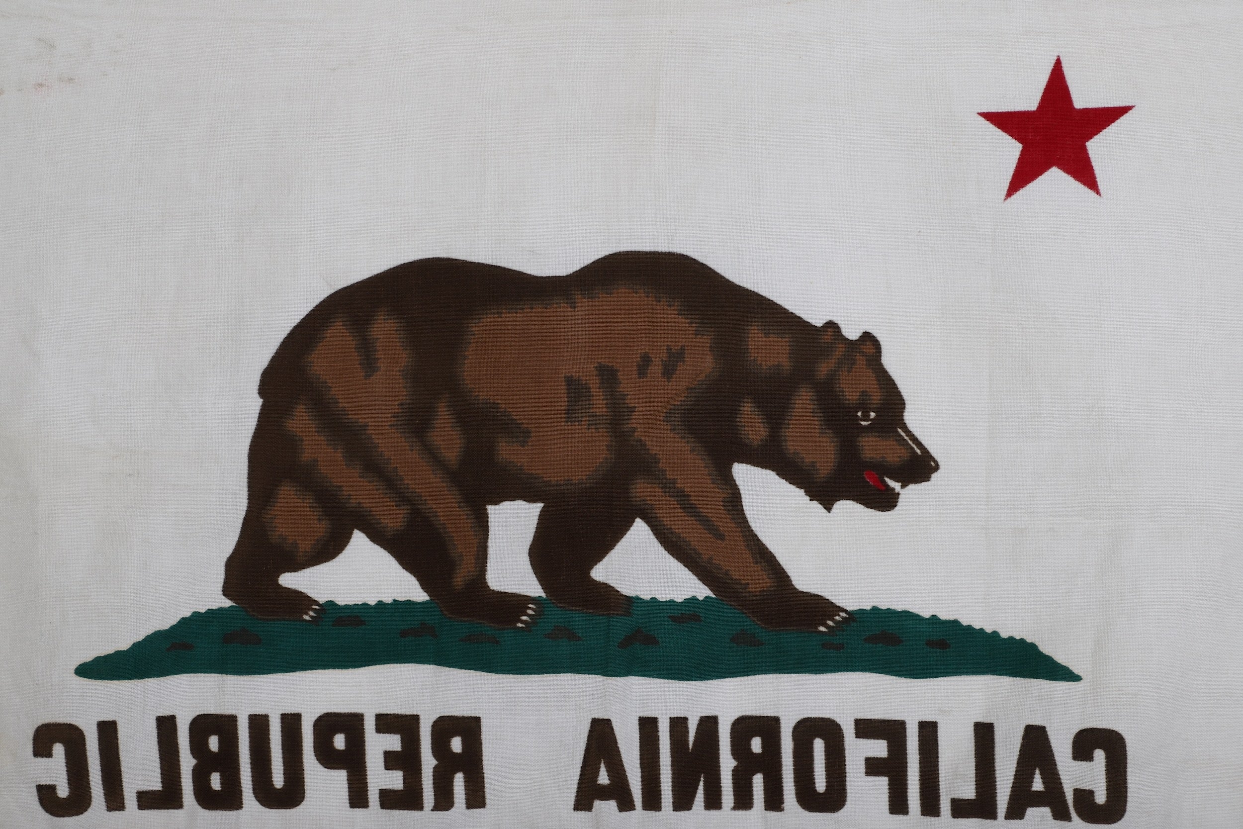 California Cotton Flag 1960s - 1970s 2ft x 3ft