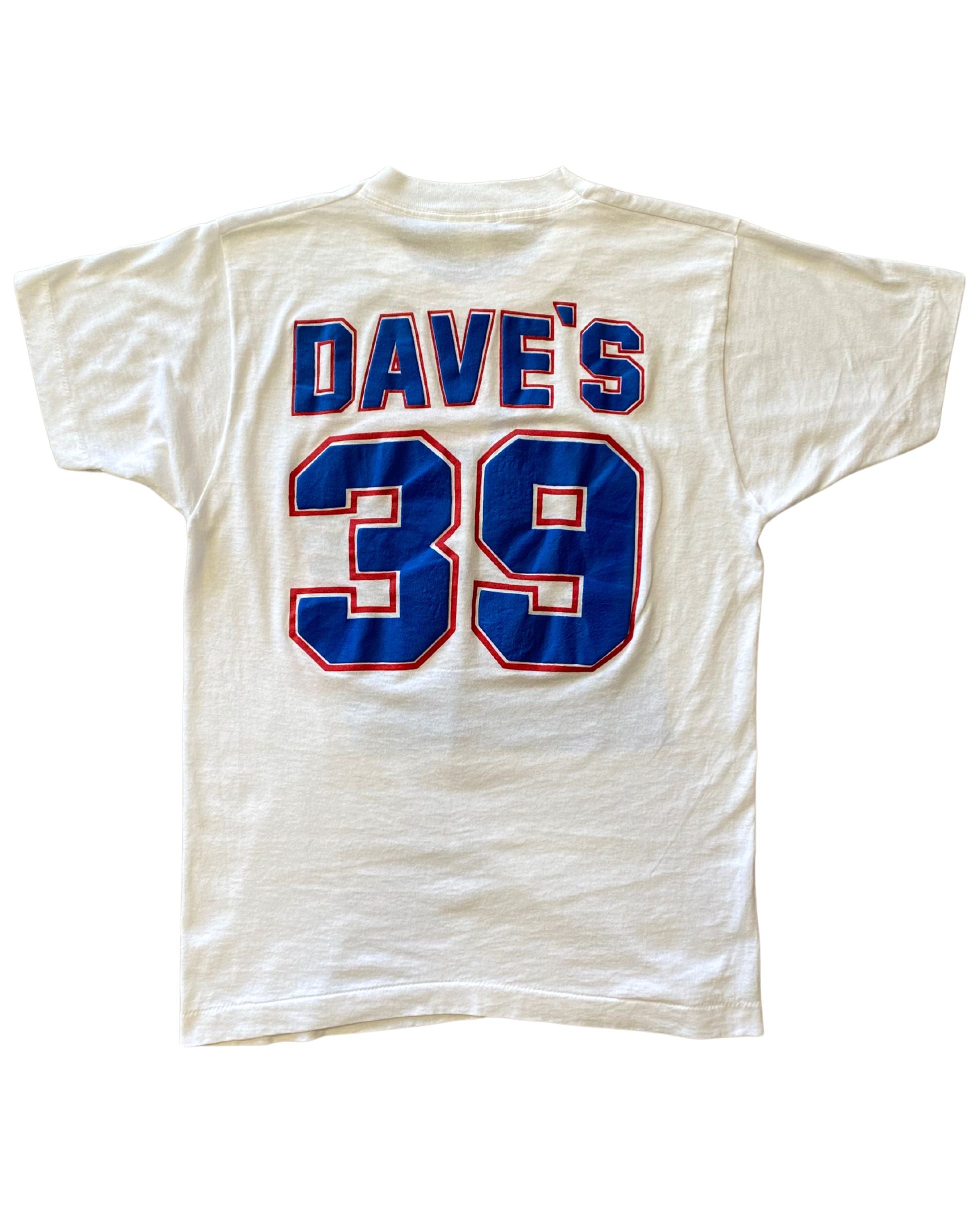 Dave's 39 1970s Sprint Car T-shirt Medium White + Blue USA