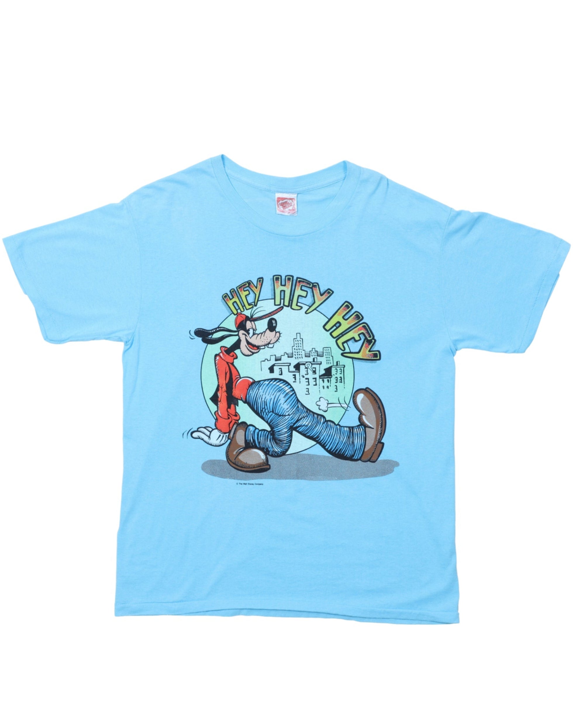 Disney Hey Hey Hey T-Shirt X-Large Aqua 1980s Front