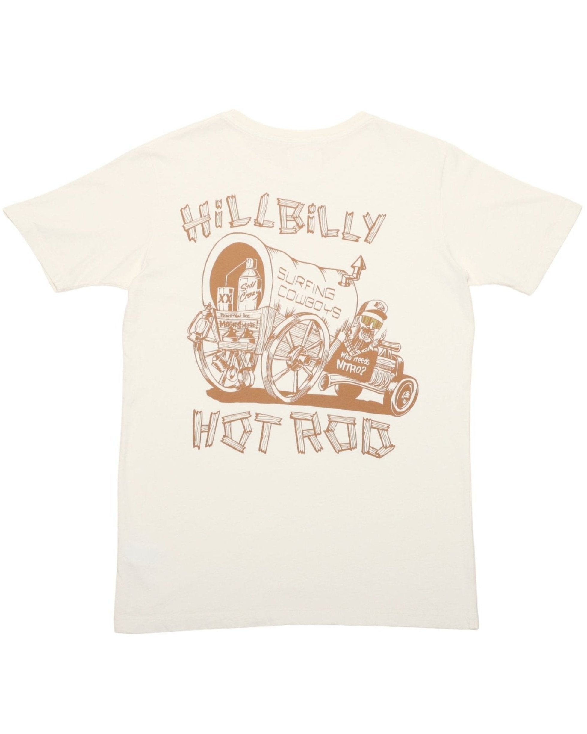 Hillbilly Hot Rod T-Shirt Cream Back