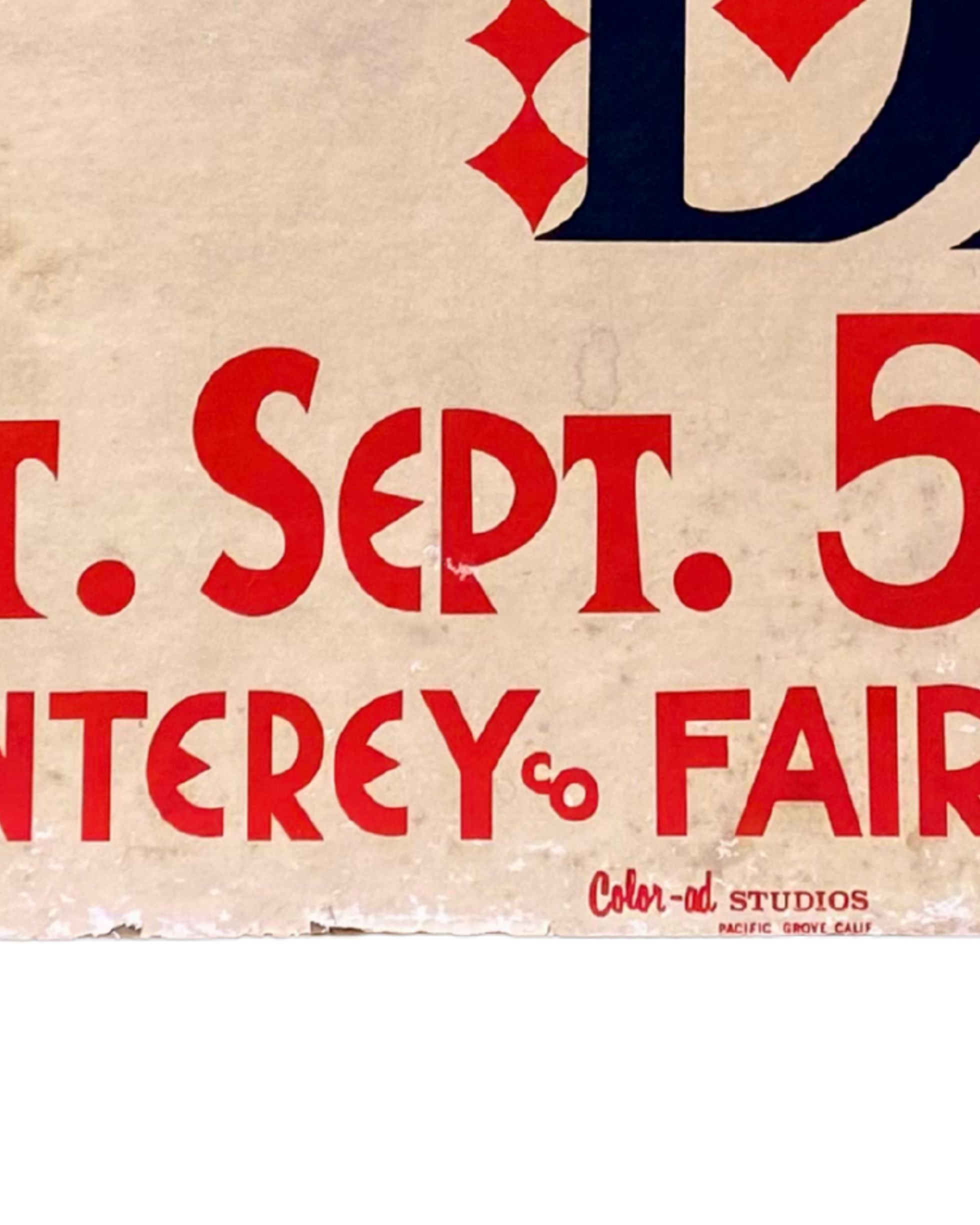 Joan Baez 1964 Monterey Benefit Concert Poster