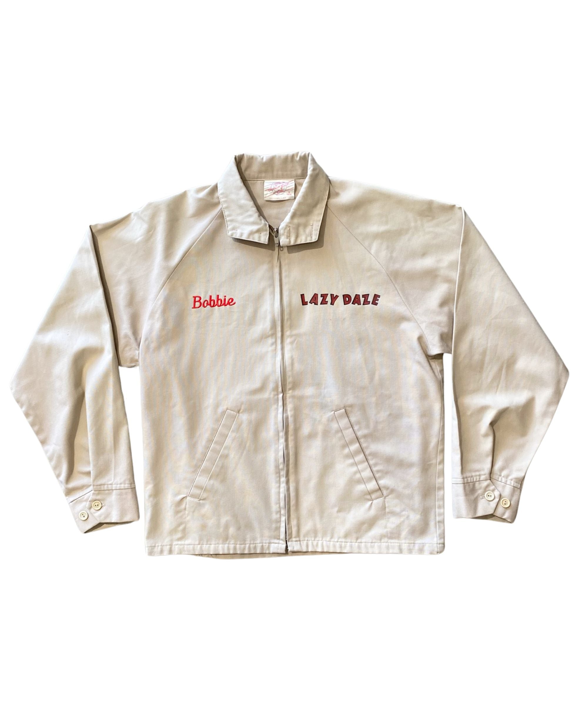 LAZY DAZE Caravan Club Tan Canvas Jacket 1970s - Small
