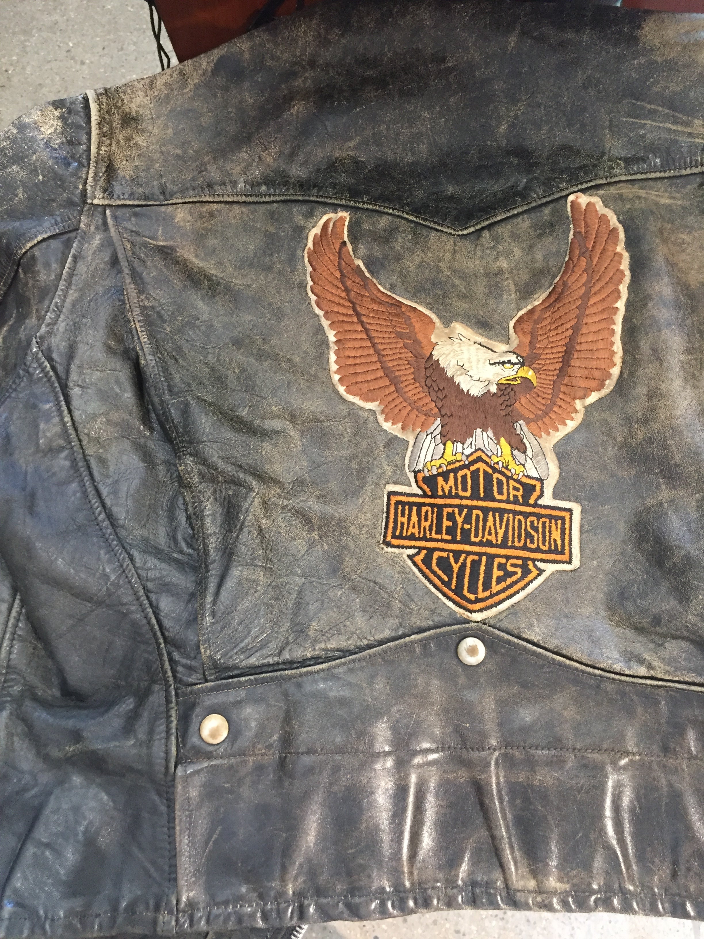 Leather Biker Kit IRC’s 1950s with Harley Patch USA - MEDIUM