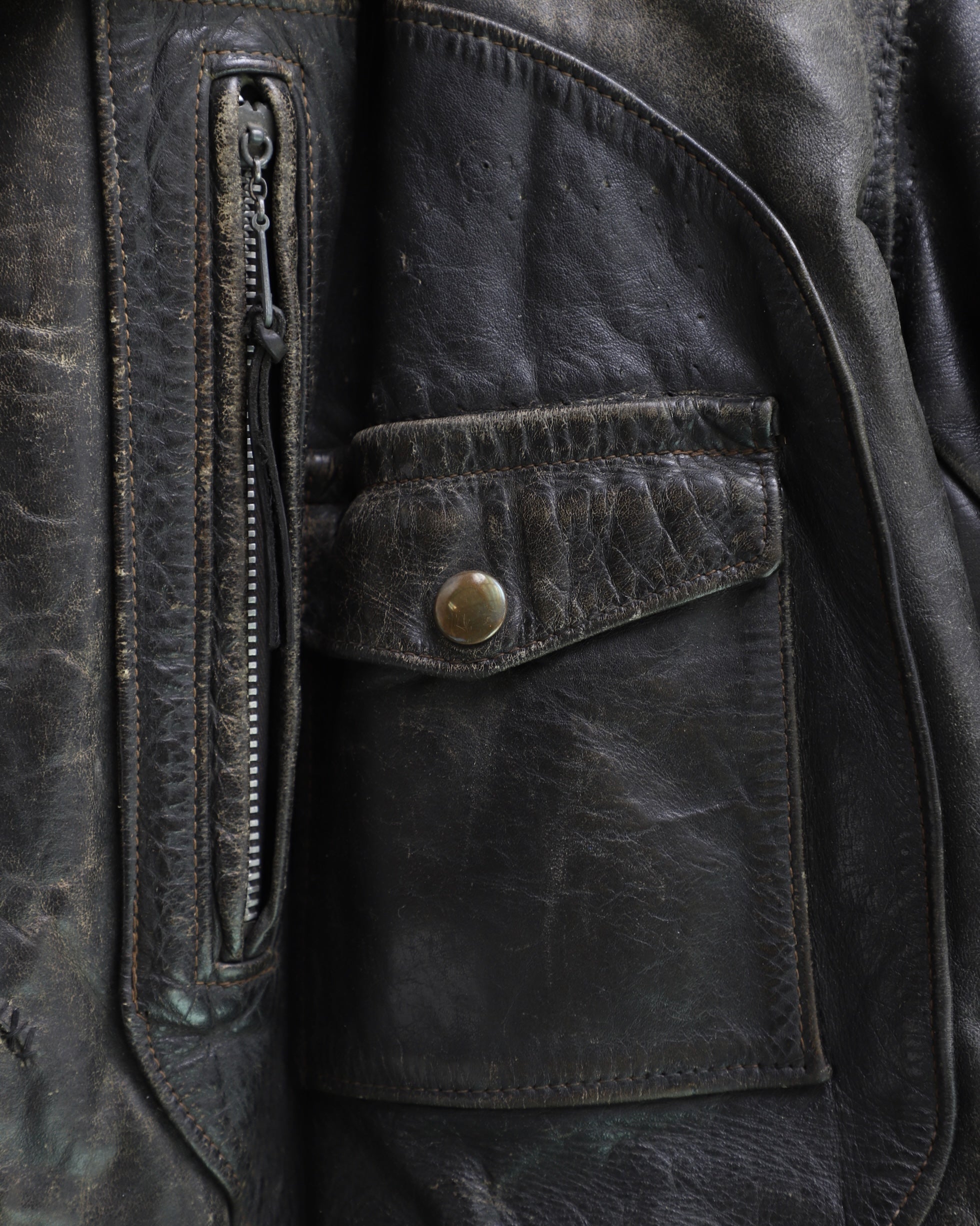 Leather Biker Kit IRC’s 1950s with Harley Patch USA - MEDIUM