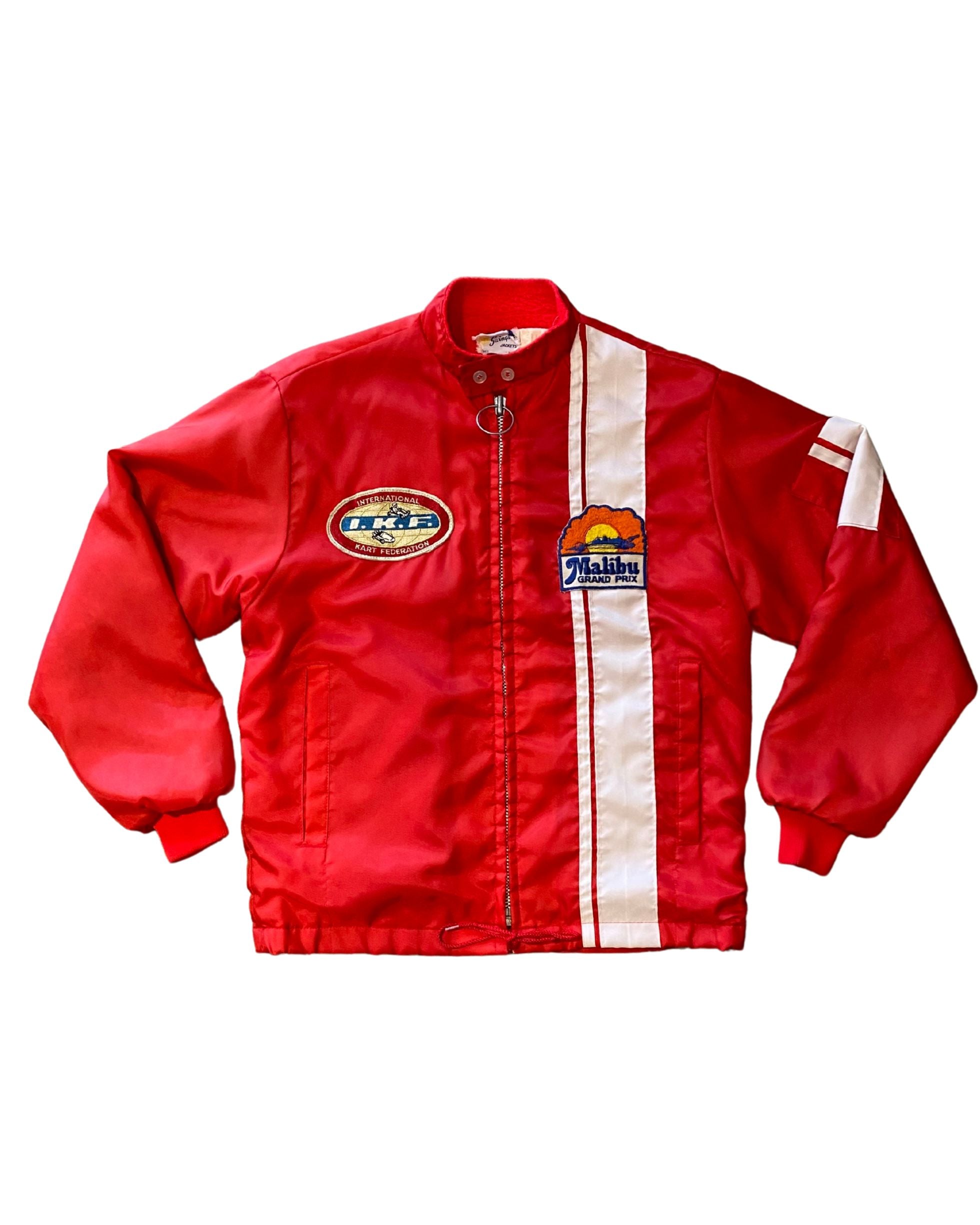 Malibu Grand Prix Red Racing Jacket Size SMALL 1970s