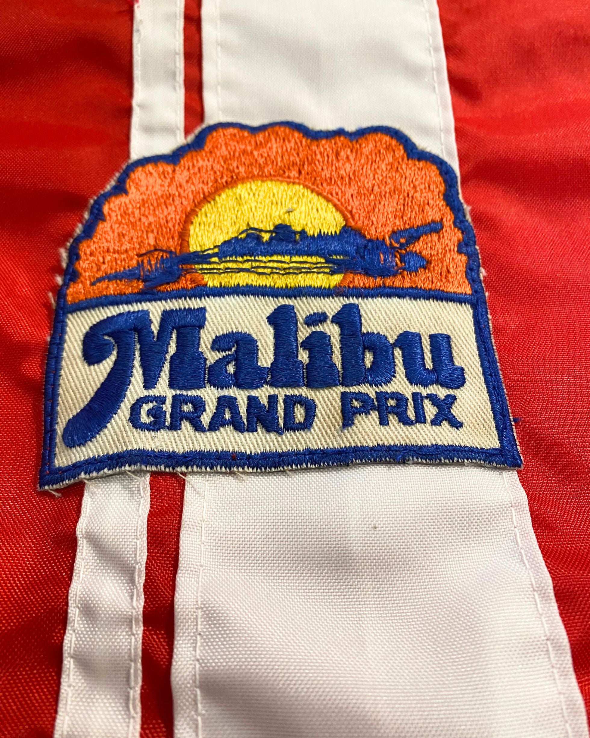 Malibu Grand Prix Red Racing Jacket Size SMALL 1970s