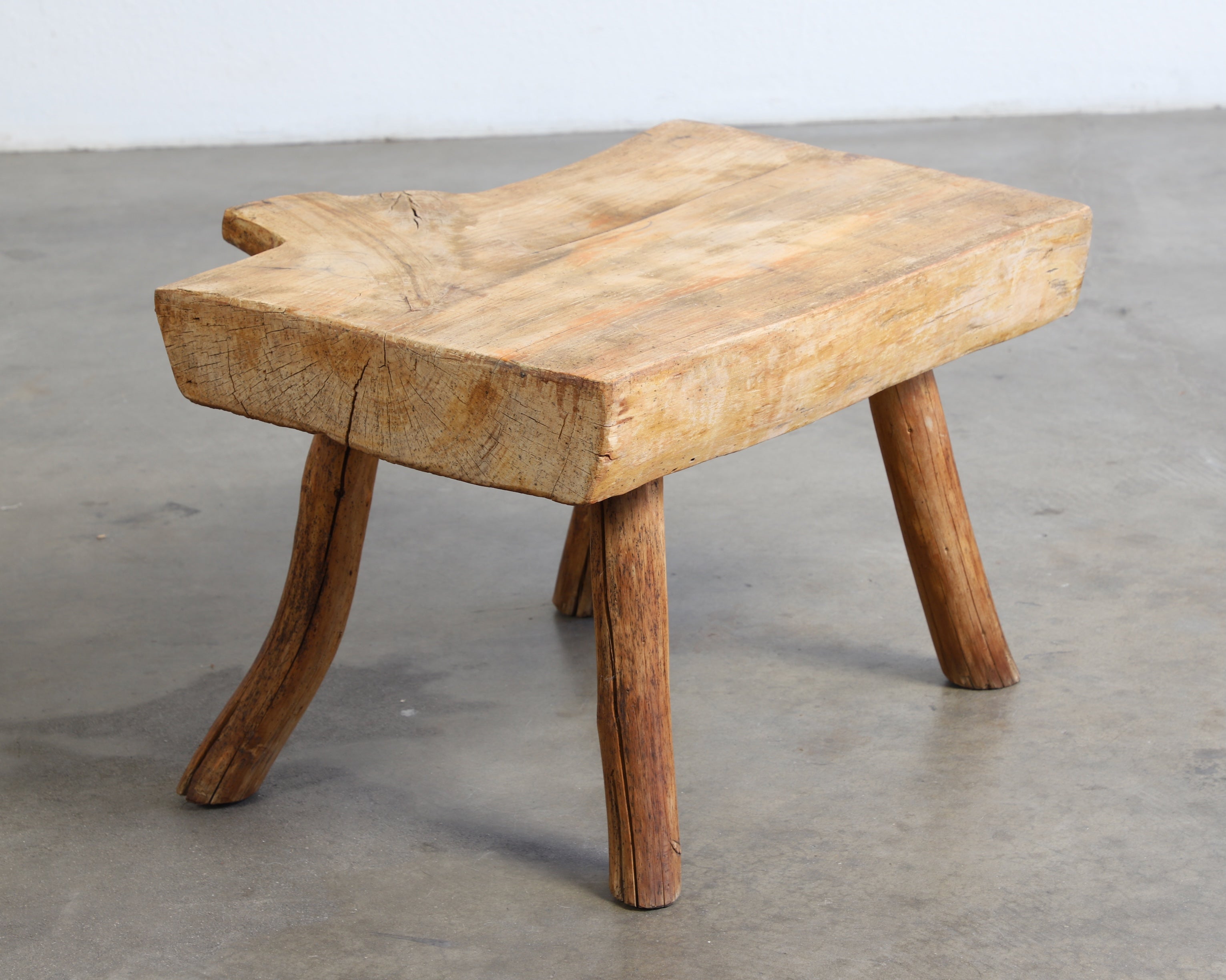 Rustic Wood Chair and Table Set (1960s, Mexico)