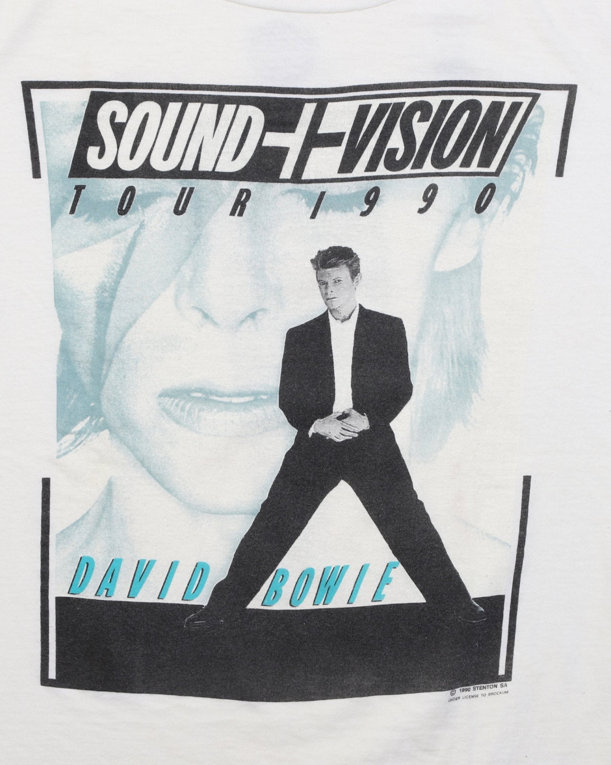 Sound Vision David Bowie 1990 Tour T-Shirt Front Close Up View