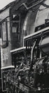 Another upclose view of the engine in the 1940s New York Central Locomotive Train #3135 Photograph.