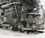 The zoomed bottom right showing the engine and front of the 1940s Nickel Plate Road Locomotive Train Engine #757 Black and White Photograph.