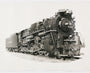 The full view of the 1940s Nickel Plate Road Locomotive Train Engine #757 Black and White Photograph.