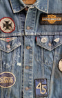 1960s LEVI'S Big E Biker Vest With Original Patches USA
Front detail.
