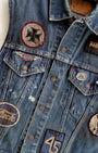 1960s LEVI'S Big E Biker Vest With Original Patches USA
Front detail.