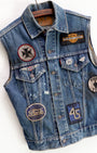 1960s LEVI'S Big E Biker Vest With Original Patches USA
Front