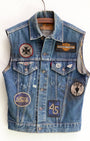 1960s LEVI'S Big E Biker Vest With Original Patches USA
Front.