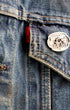 1960s LEVI'S Big E Biker Vest With Original Patches USA
Front pocket and ripped tag detail.
