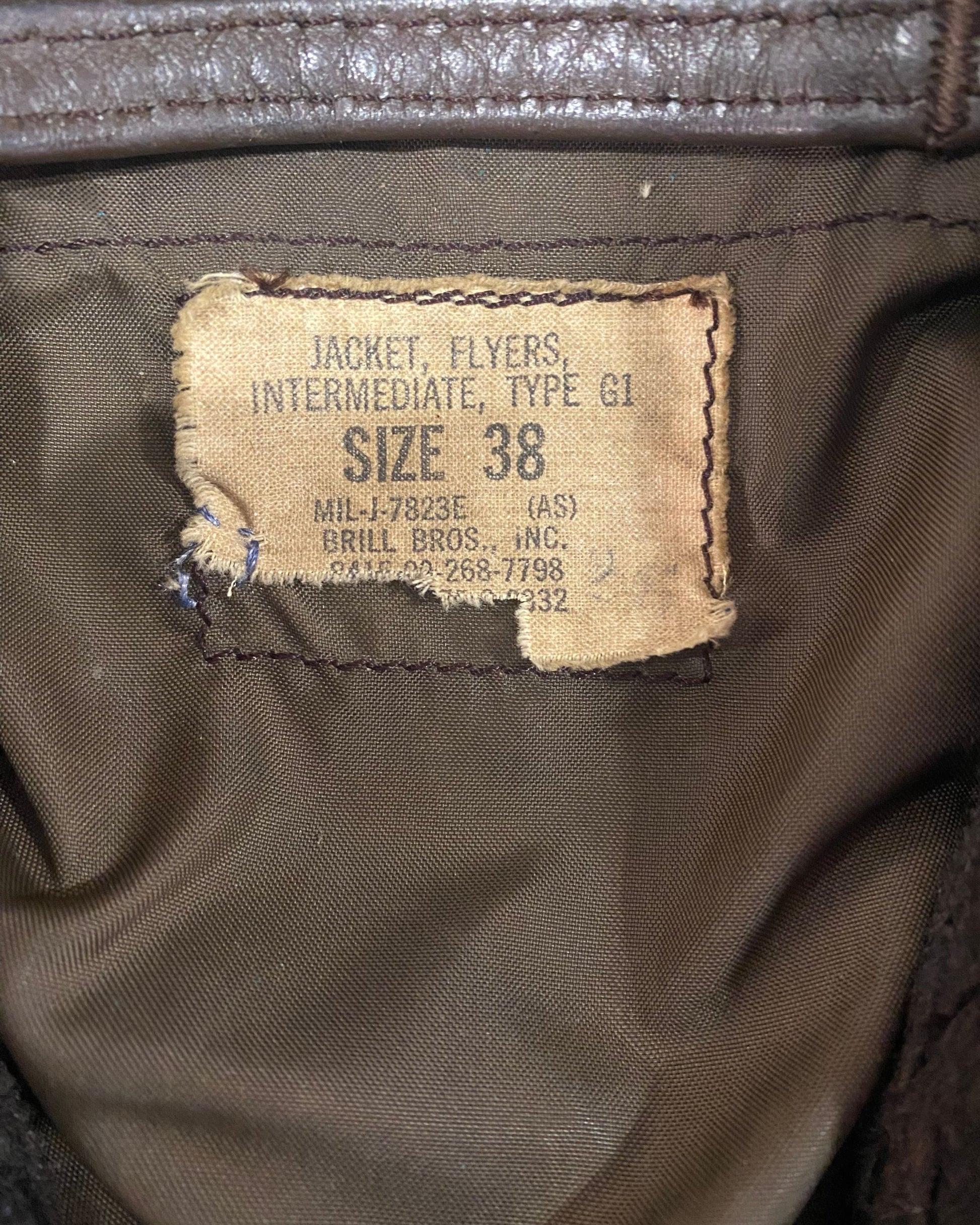 1970s USNA Leather Flight Jacket – Size Small
