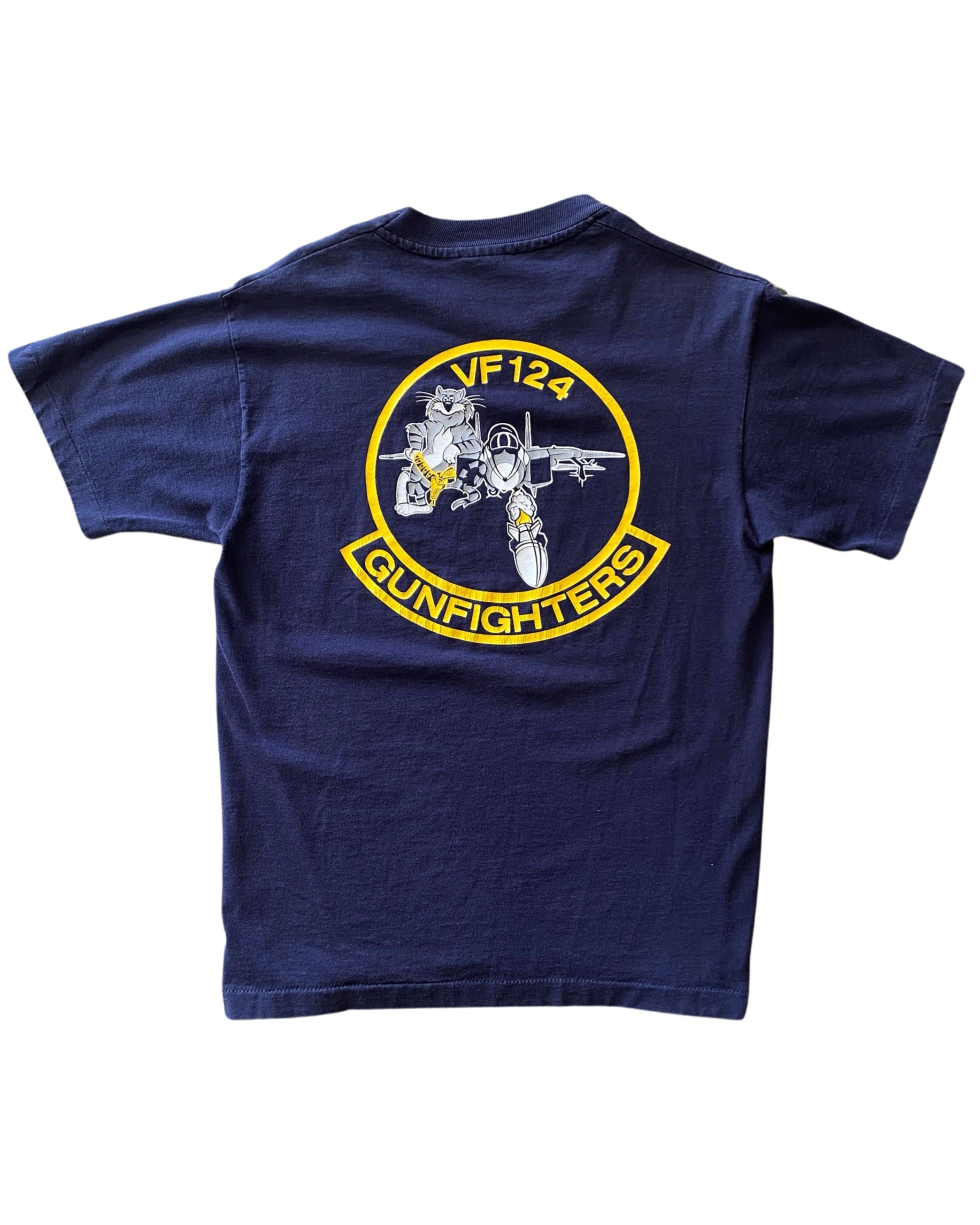 Vintage 1970s VF-124 Gunfighters T-Shirt – Dark Blue, Medium