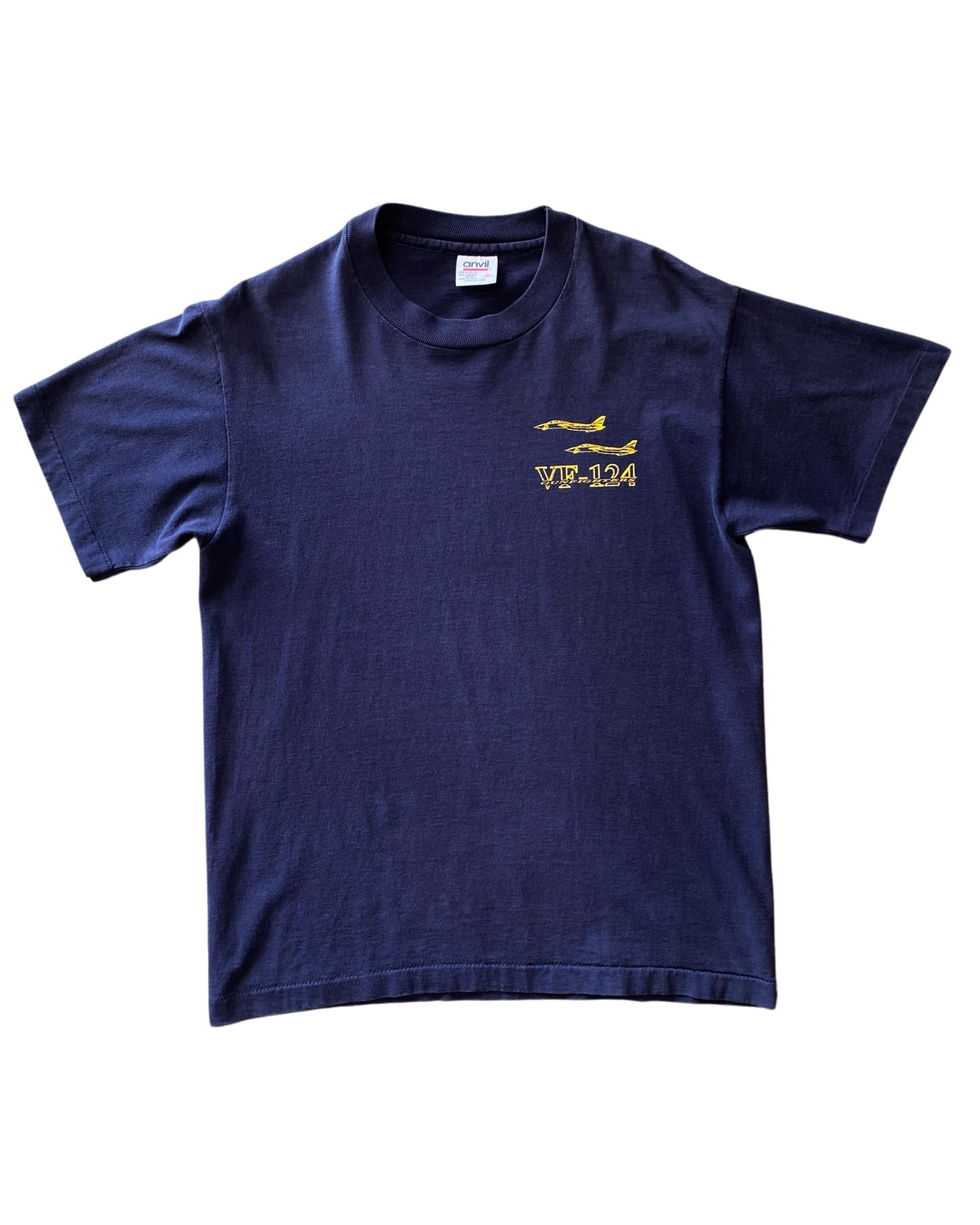 Vintage 1970s VF-124 Gunfighters T-Shirt – Dark Blue, Medium