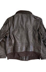 Back view of 1974 USN G-1 military aviator jacket.
