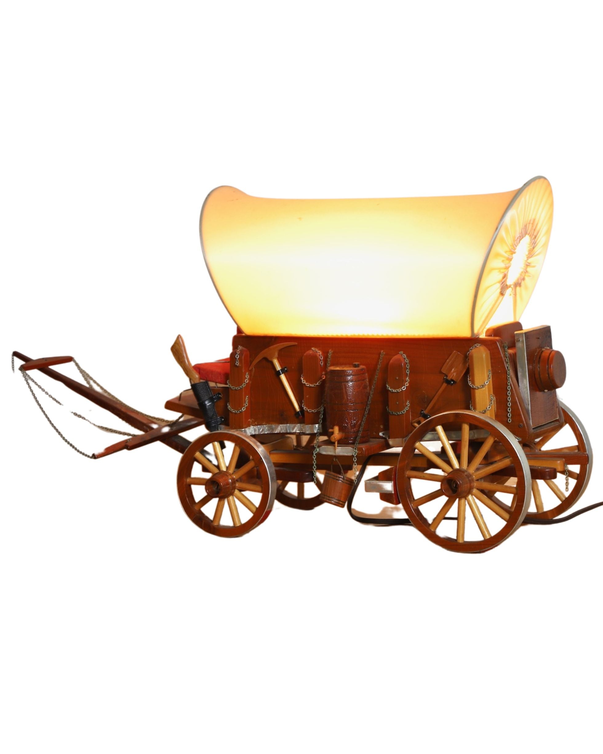 1950s Handmade Stagecoach Lamp