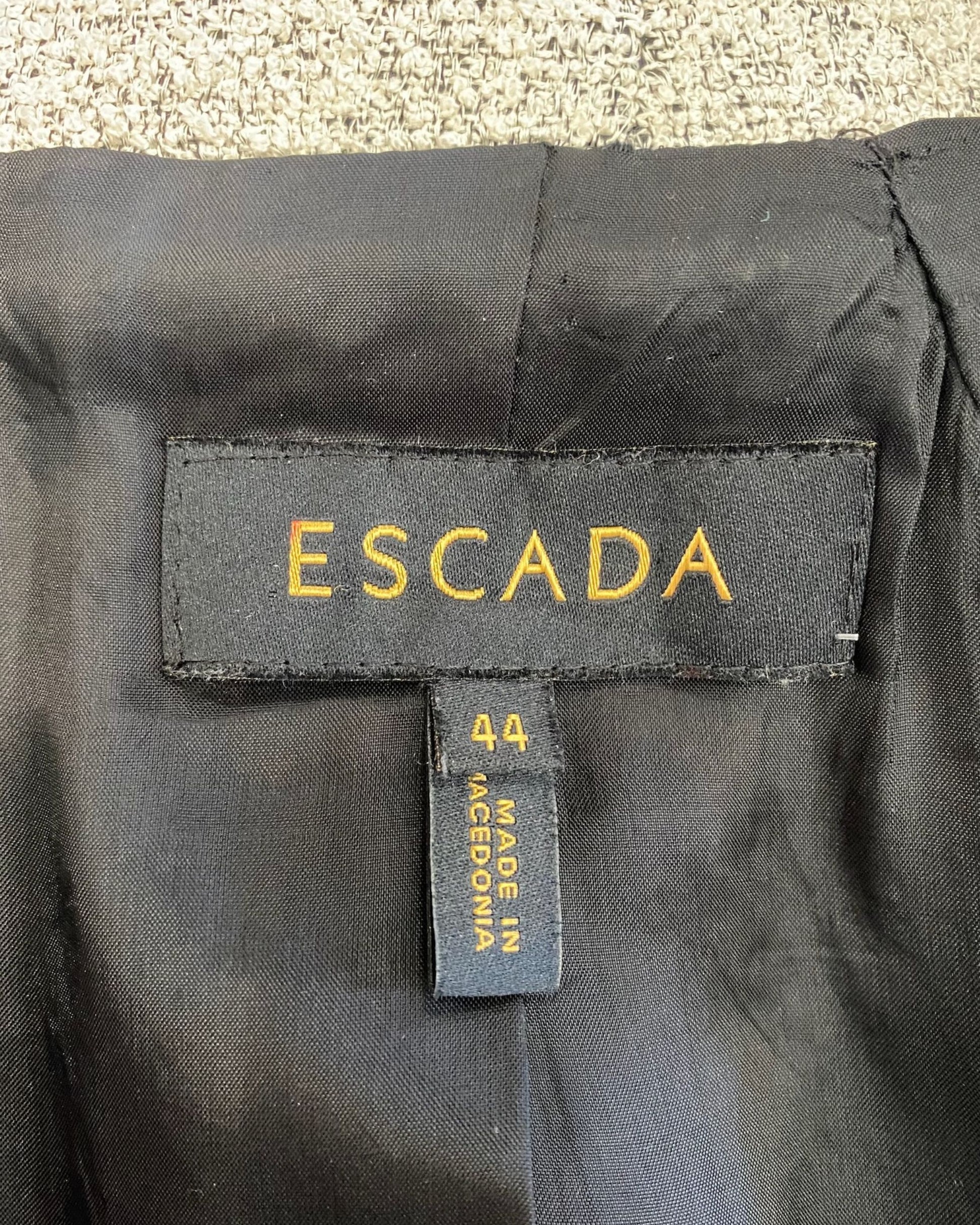 Escada Snow Blizzard Jacket Black/White 1980s MEDIUM/44