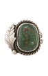 Green Jasper Ring with Leaf.
