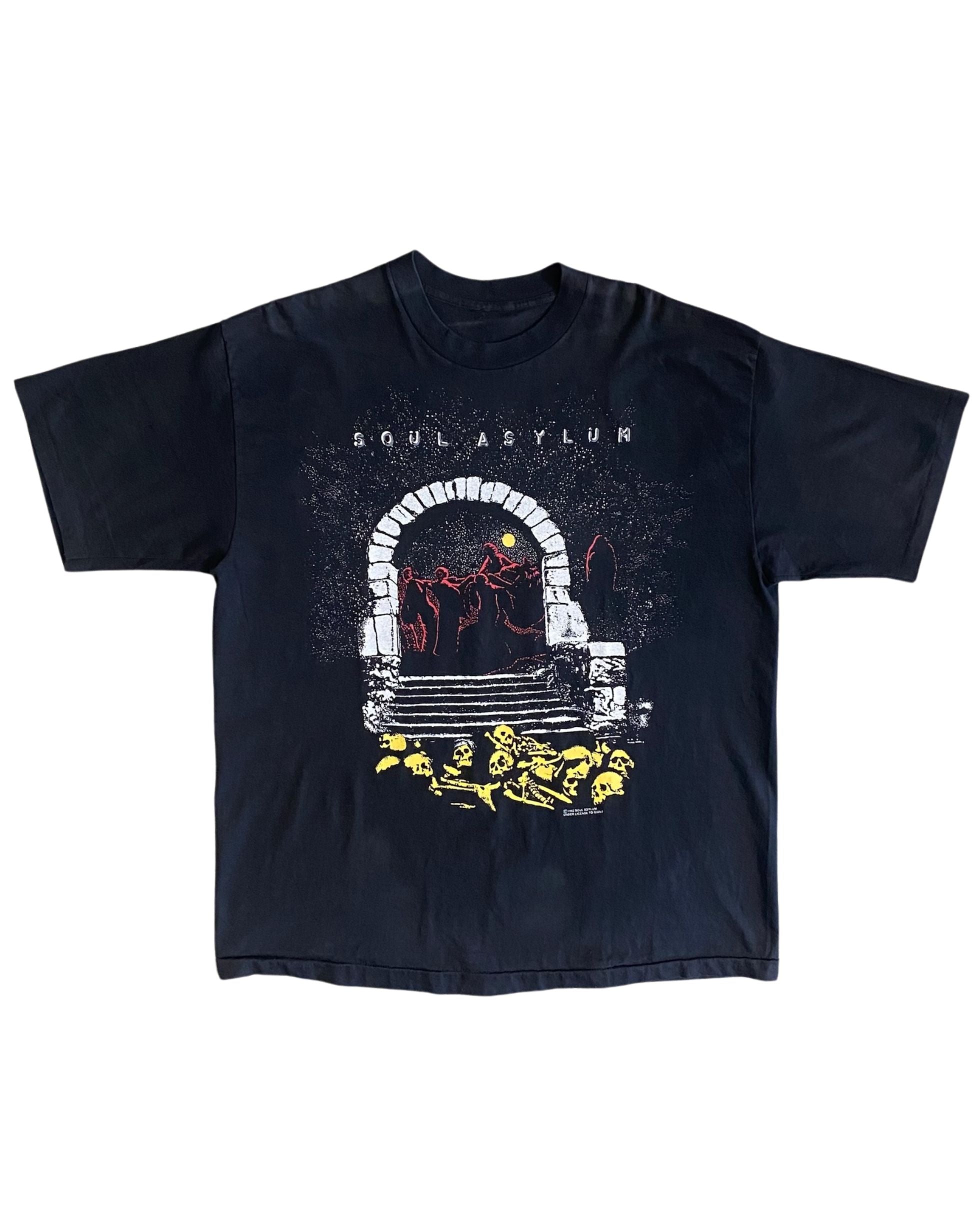 Soul Asylum Band T-Shirt Black 1992 RARE USA EXTRA LARGE – Surfing