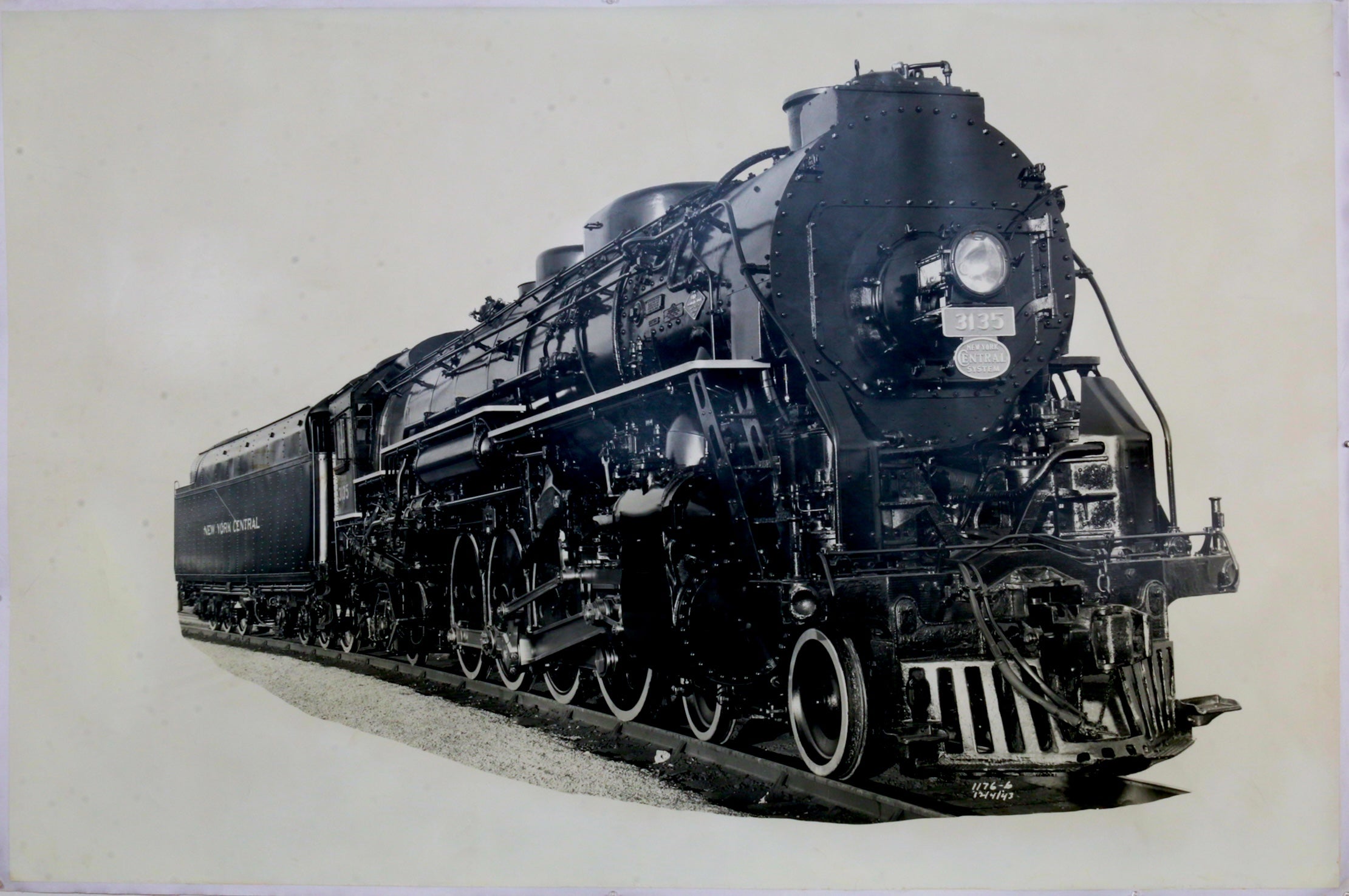 1940s New York Central Locomotive Train #3135 Original Photograph