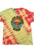 Front view of early 1990s Allman Brothers tie-dye T-shirt.