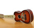  Vintage soprano ukulele with 1920s football scene graphic on body.