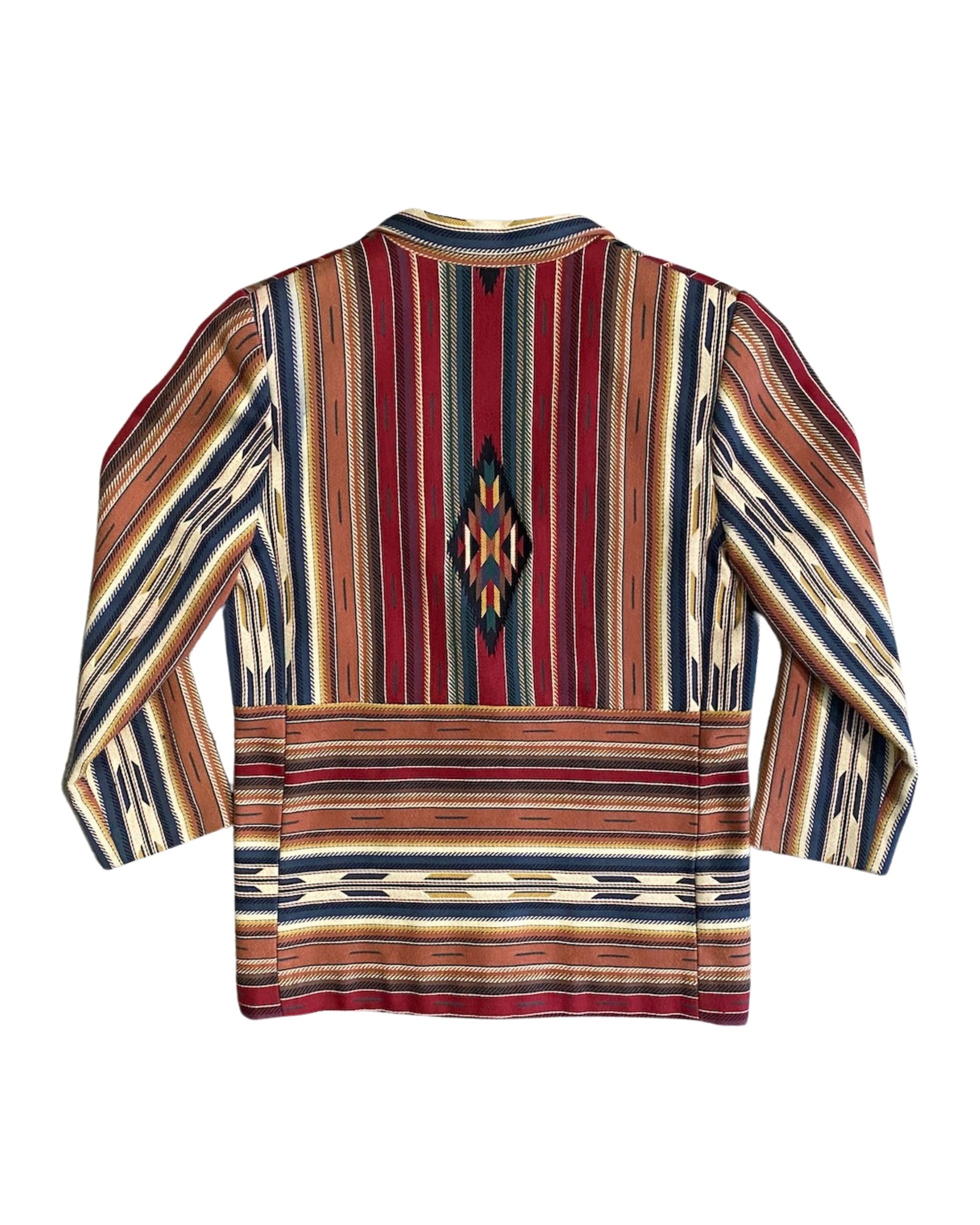 Southwestern Serape Structured Button Jacket 1970s - Small