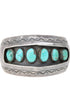 6 Turquoise Stones Sterling Navajo Cuff Bracelet 2