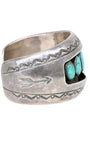 6 Turquoise Stones Sterling Navajo Cuff Bracelet 3