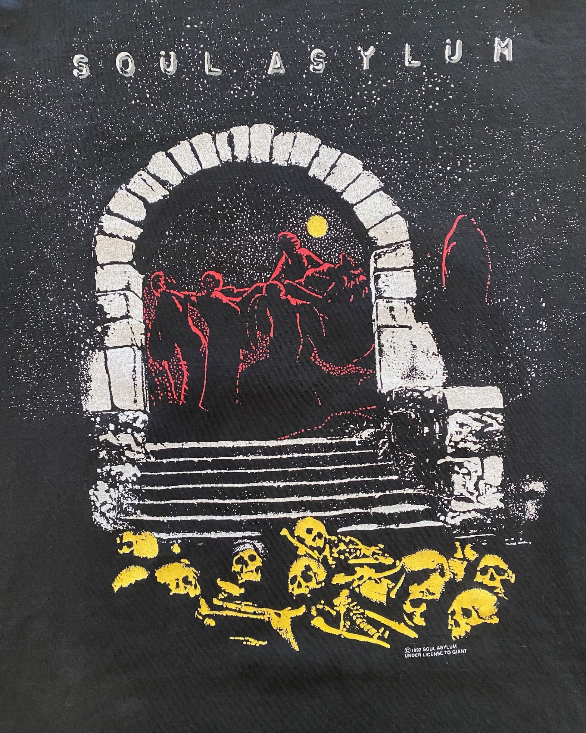 Soul Asylum Band T-Shirt Black 1992 RARE USA EXTRA LARGE