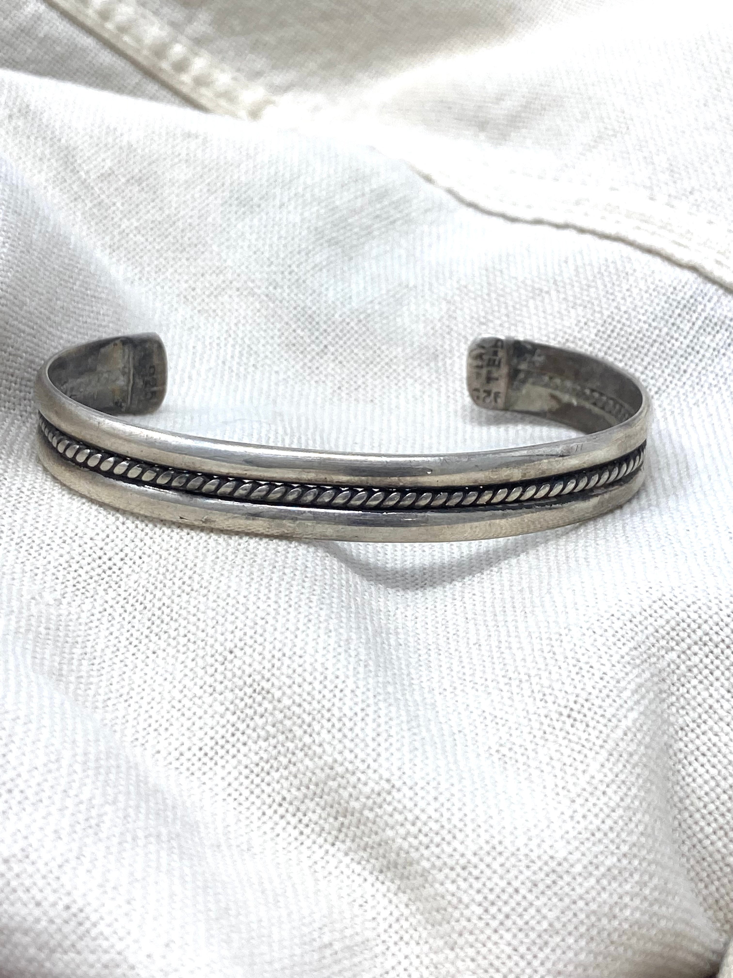 Sterling Cuff w Braid Taxco c. 1950s