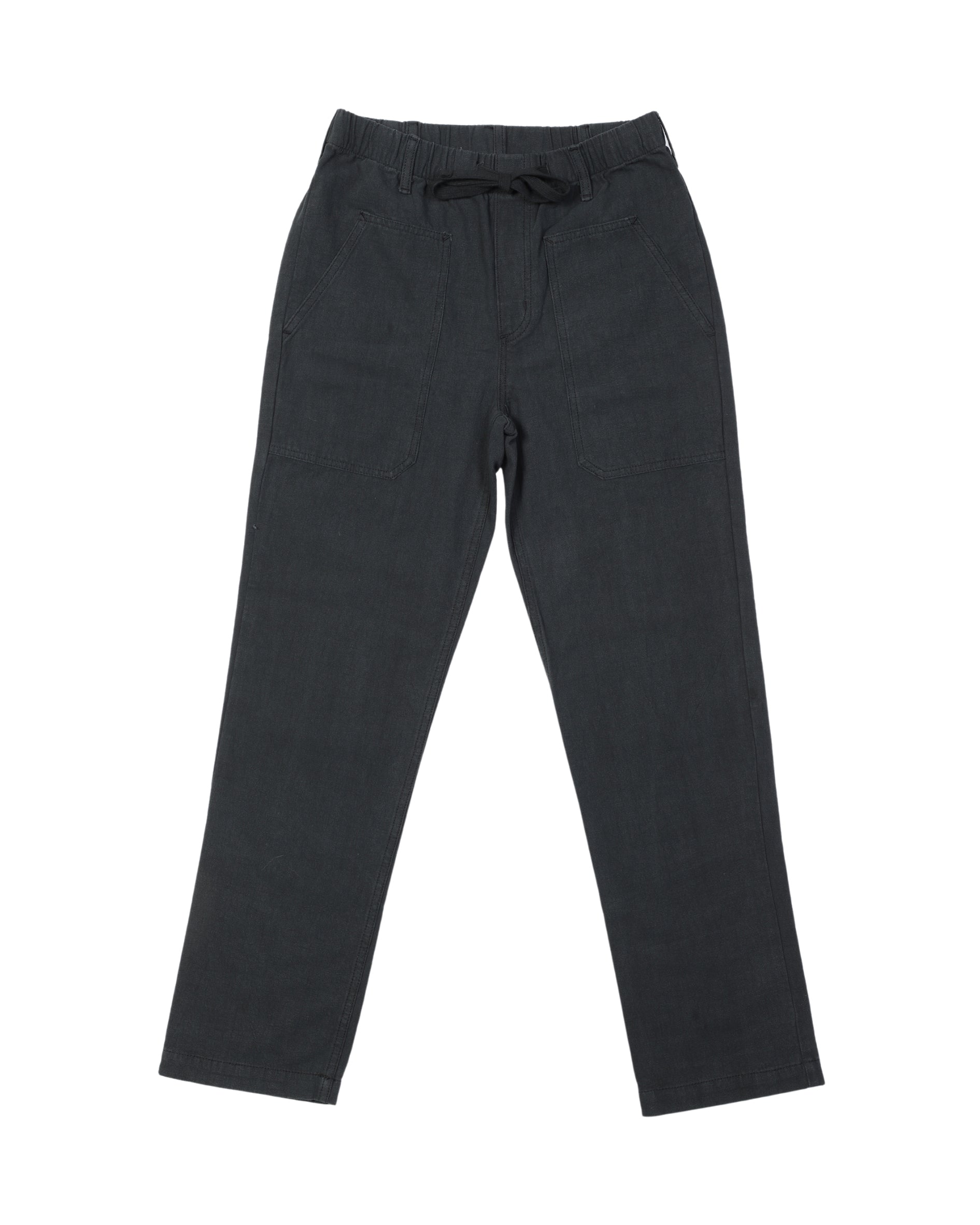 Easy Pants Cotton Canvas Washed Black