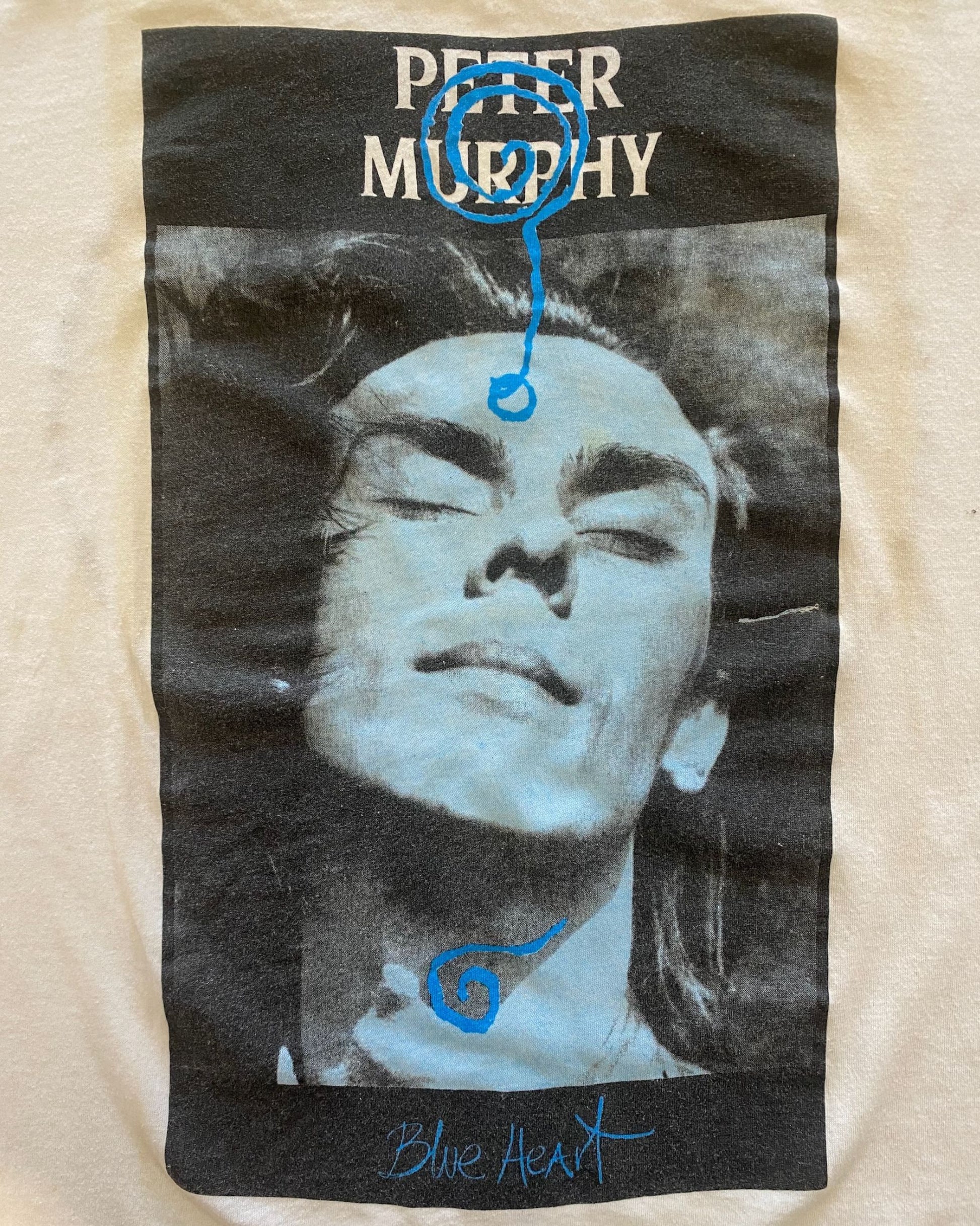 Peter Murphy Blue Heart Promo 1980s T-Shirt - Large