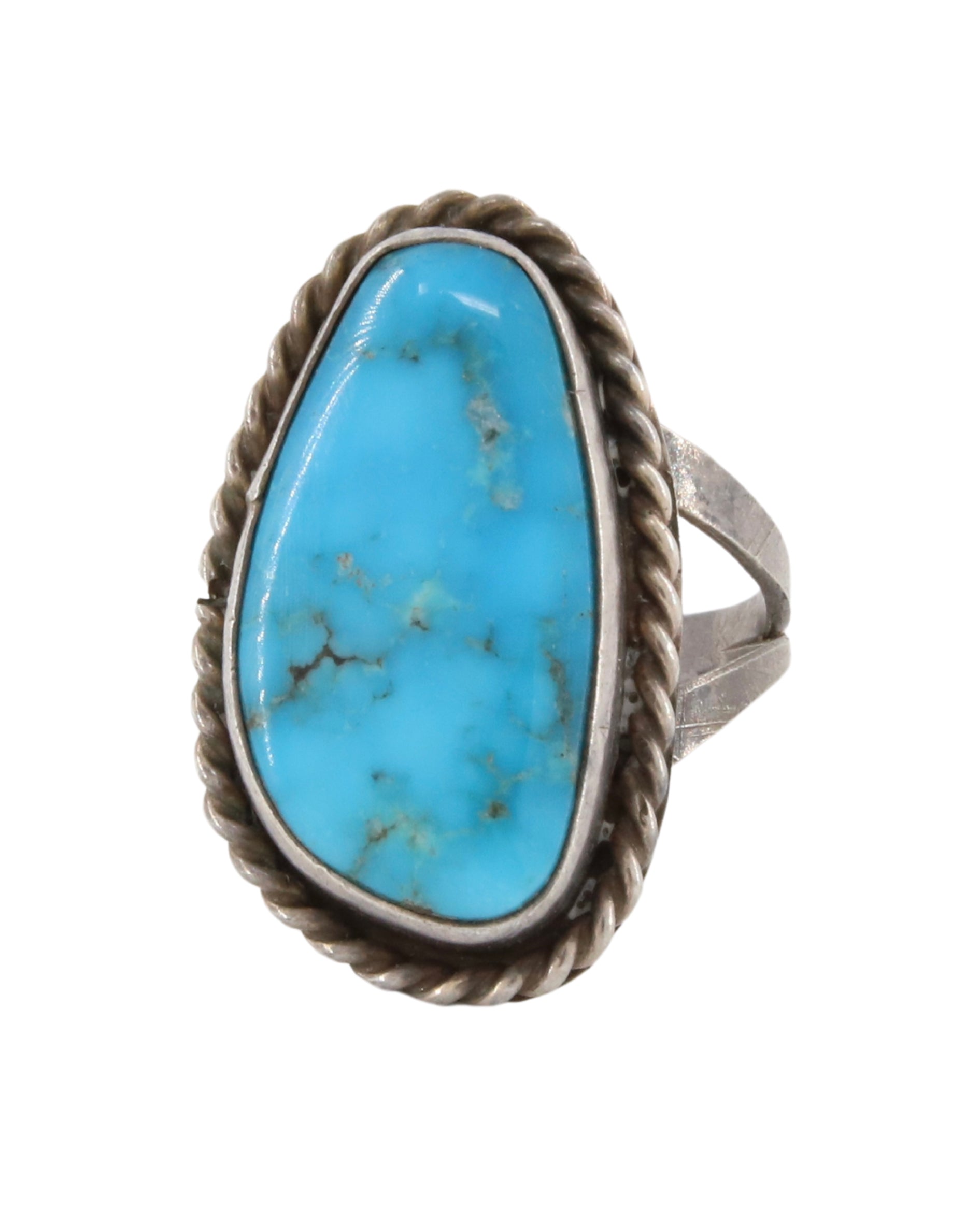 Turquoise + Sterling Silver Ring sz 6.5