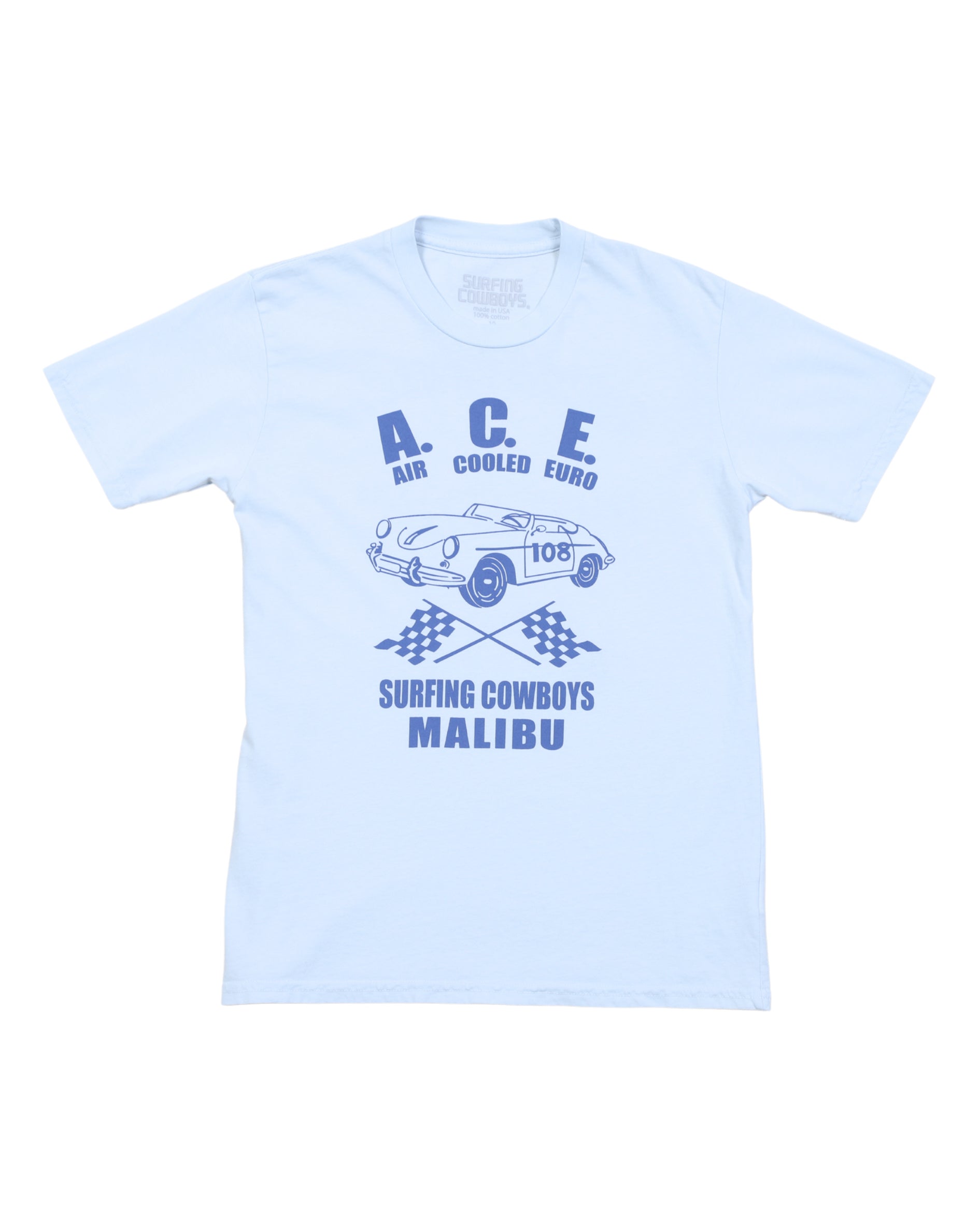 SoCal Vintage A.C.E. Graphic T-Shirt Blue Front