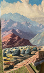 The left upclose view of the Alabama Hills (Lone Pine CA) Plein Air Painting from 1952.