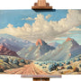 The full view of the Alabama Hills (Lone Pine CA) Plein Air Painting from 1952.