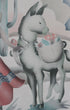 Alfred Terone Airbrush Painting on Paper Woman with Burro 1940s Vintage Close Up 3
