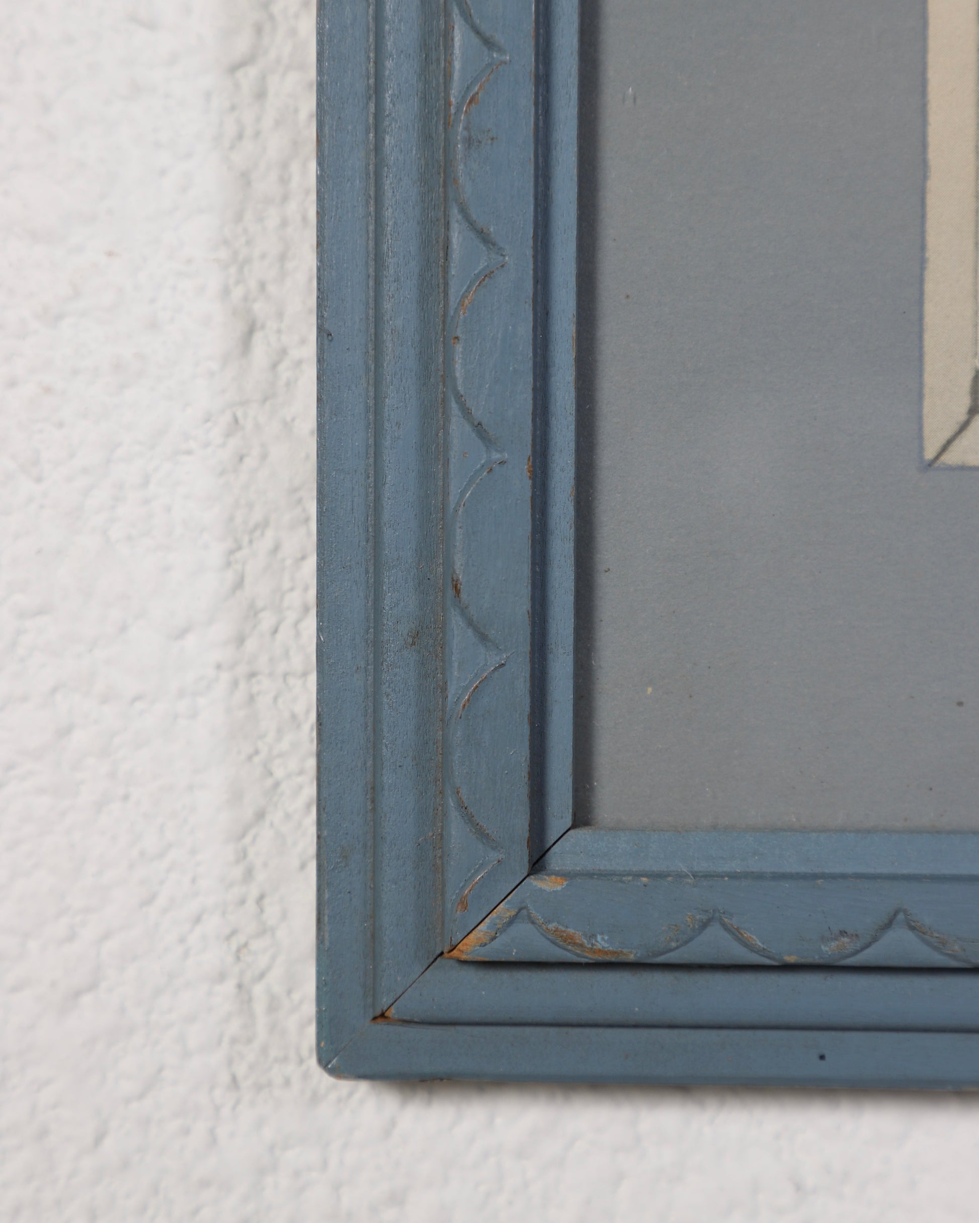 Alfred Terone Airbrush Painting on Paper Woman with Burro 1940s Vintage Bottom Left Frame