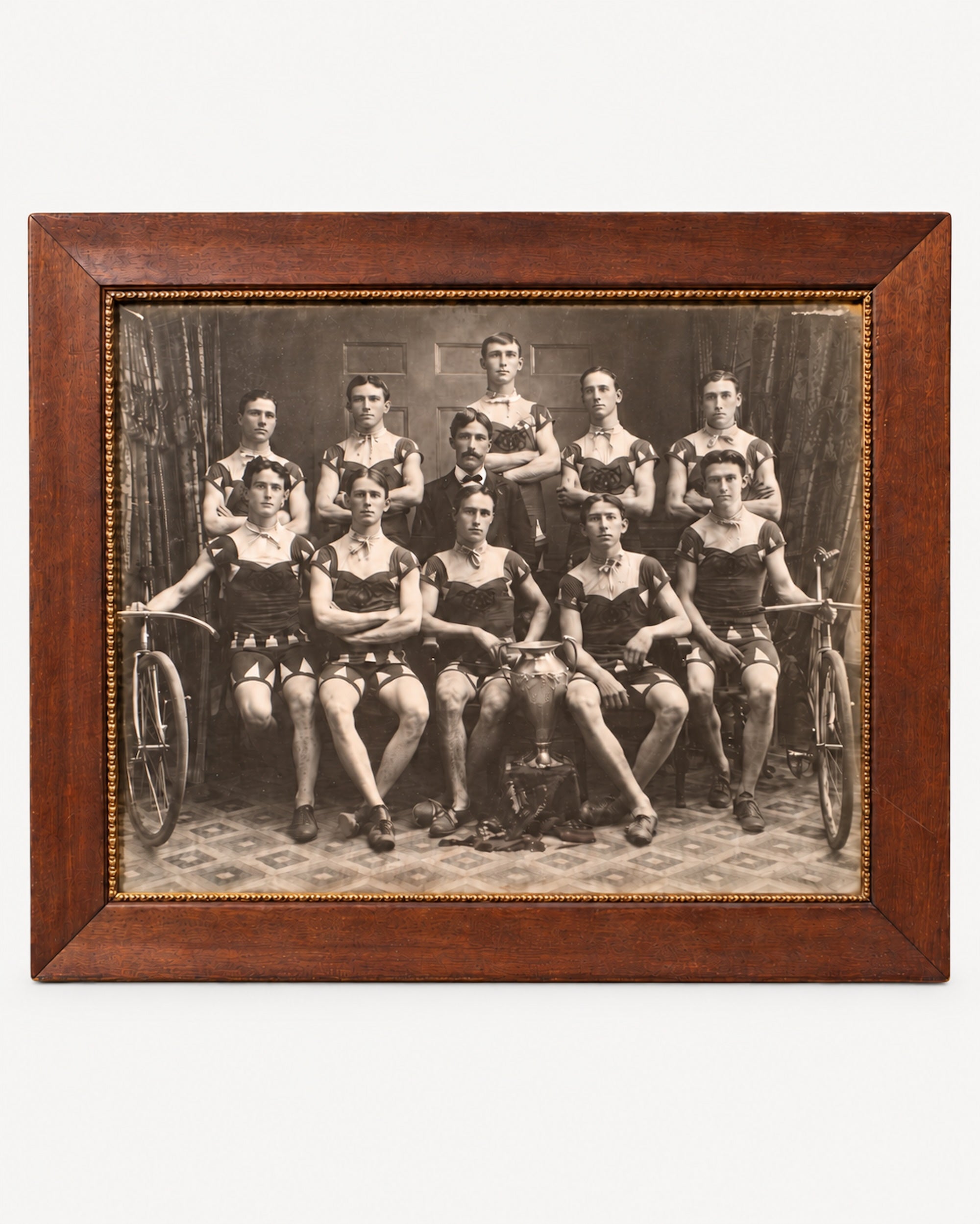 c.1904 Capital City Wheelmen Sacramento State Champions Photograph — Original Framed California Cycling History