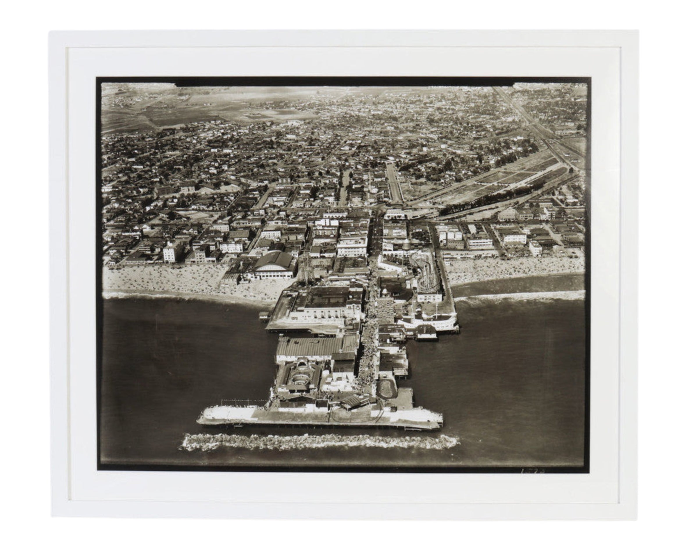 Archival Aerial Venice Pier 1930s Photo Framed