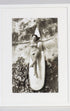 The full view of the Archival Surf Photo Catalina Surf Girl in the White Wood Frame.