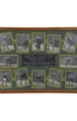 Framed collage of vintage hockey player photographs on a white background